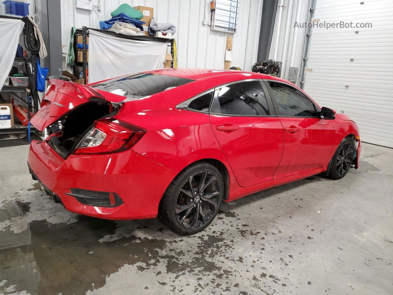 2020 Honda Civic Sport Red vin: 2HGFC2F87LH013078