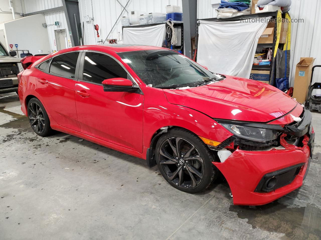 2020 Honda Civic Sport Red vin: 2HGFC2F87LH013078