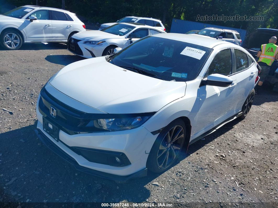 2020 Honda Civic Sport Белый vin: 2HGFC2F87LH513791