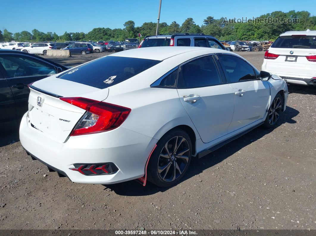 2020 Honda Civic Sport White vin: 2HGFC2F87LH513791