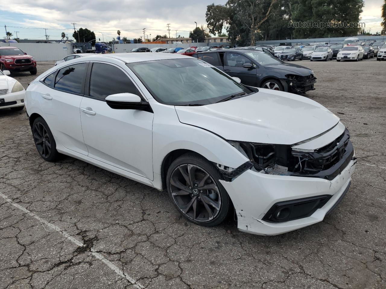 2020 Honda Civic Sport White vin: 2HGFC2F87LH560707