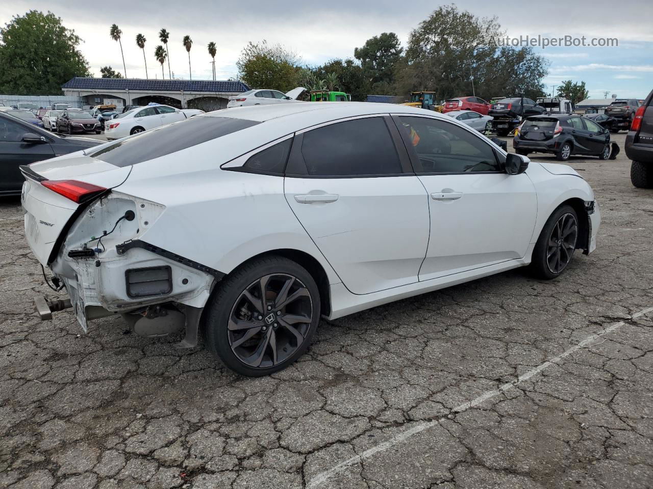 2020 Honda Civic Sport White vin: 2HGFC2F87LH560707