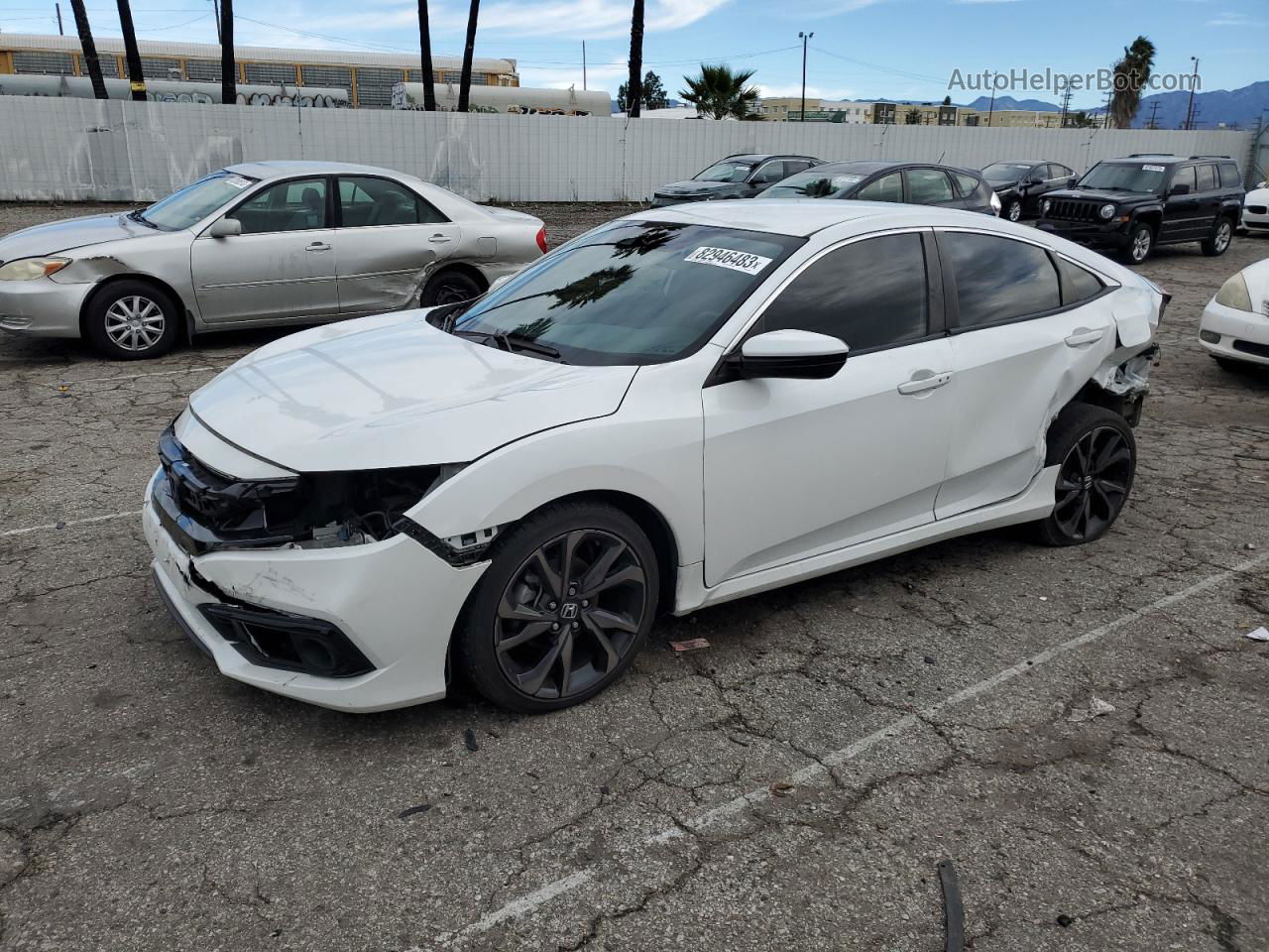 2020 Honda Civic Sport White vin: 2HGFC2F87LH560707