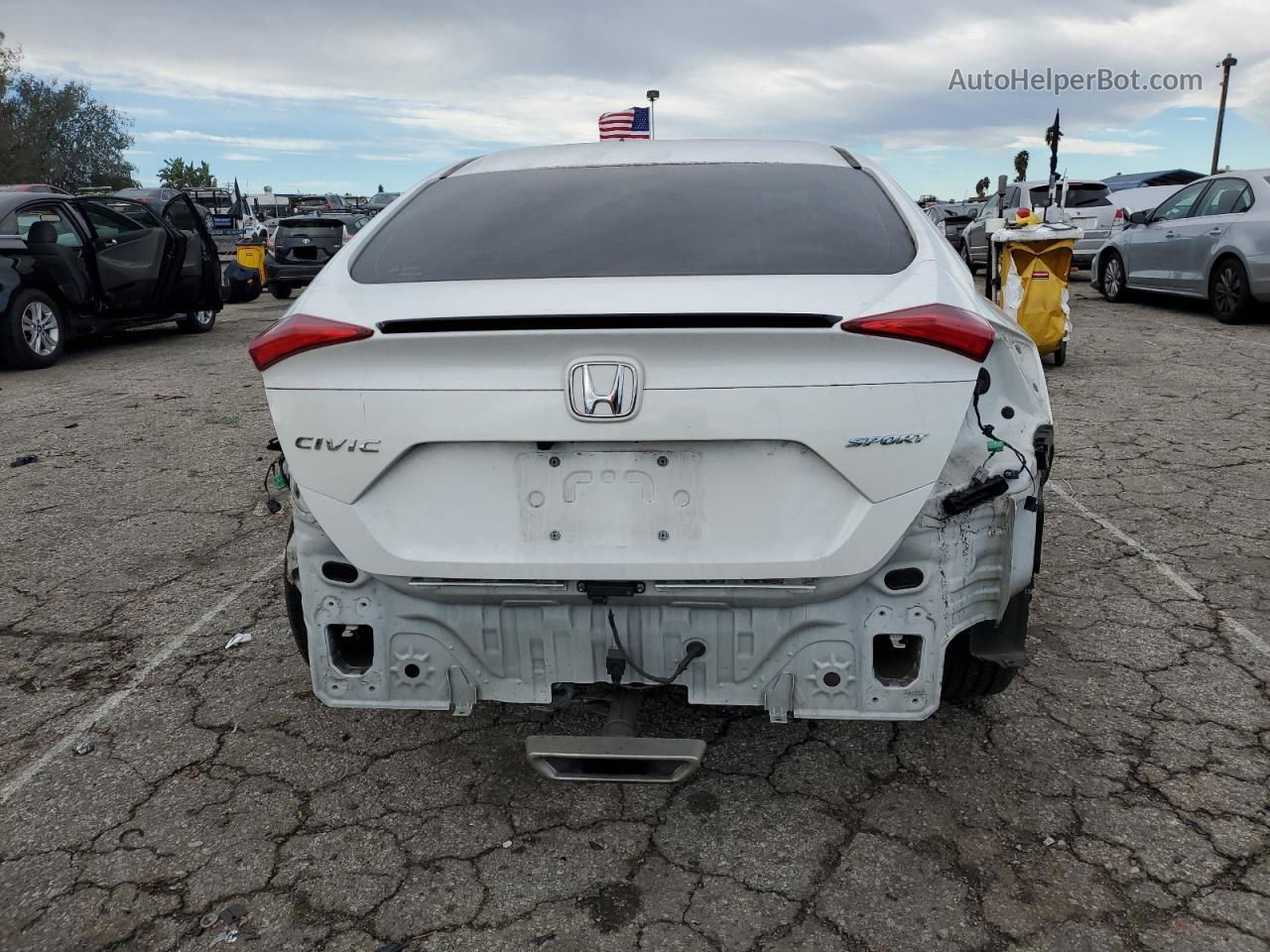 2020 Honda Civic Sport White vin: 2HGFC2F87LH560707