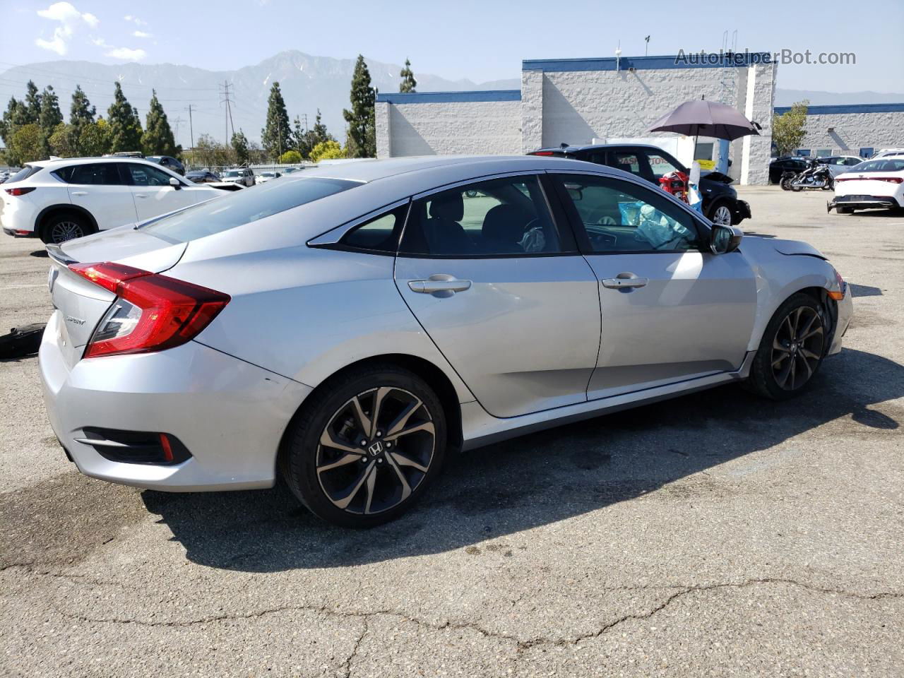 2020 Honda Civic Sport Серебряный vin: 2HGFC2F87LH584781