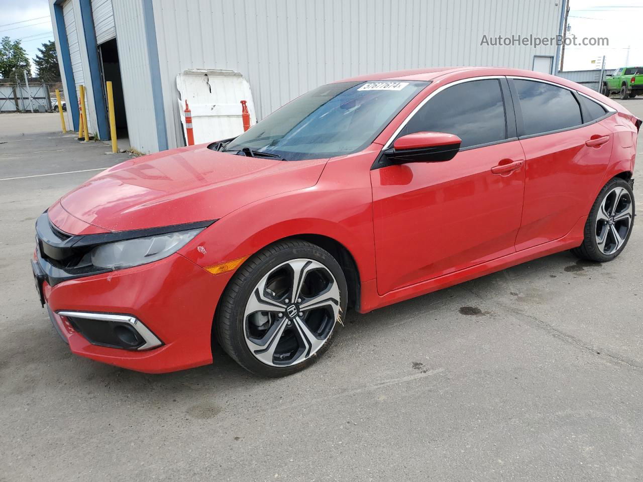 2019 Honda Civic Sport Red vin: 2HGFC2F88KH516634