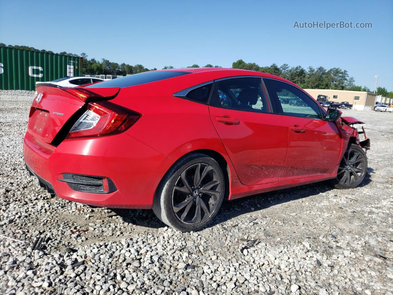 2019 Honda Civic Sport Red vin: 2HGFC2F88KH524409