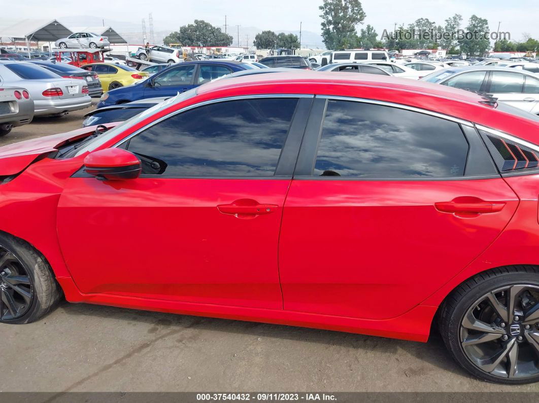 2019 Honda Civic Sedan Sport Red vin: 2HGFC2F88KH536317