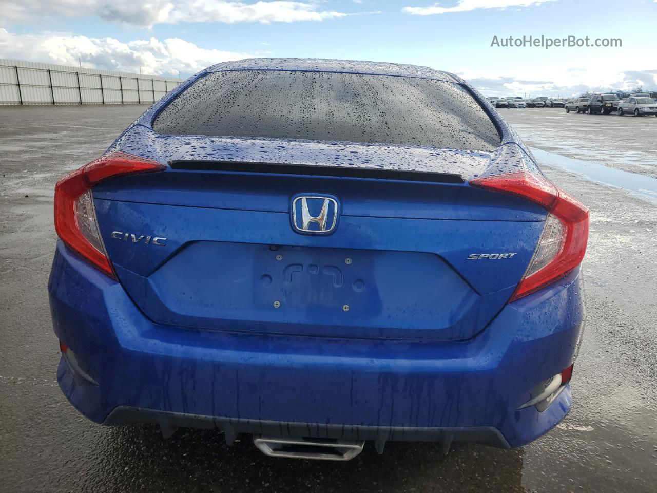 2019 Honda Civic Sport Синий vin: 2HGFC2F88KH566448