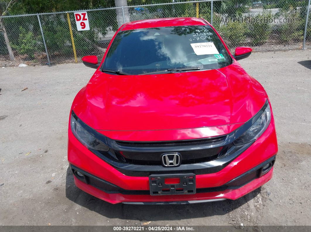 2019 Honda Civic Sport Red vin: 2HGFC2F88KH567518