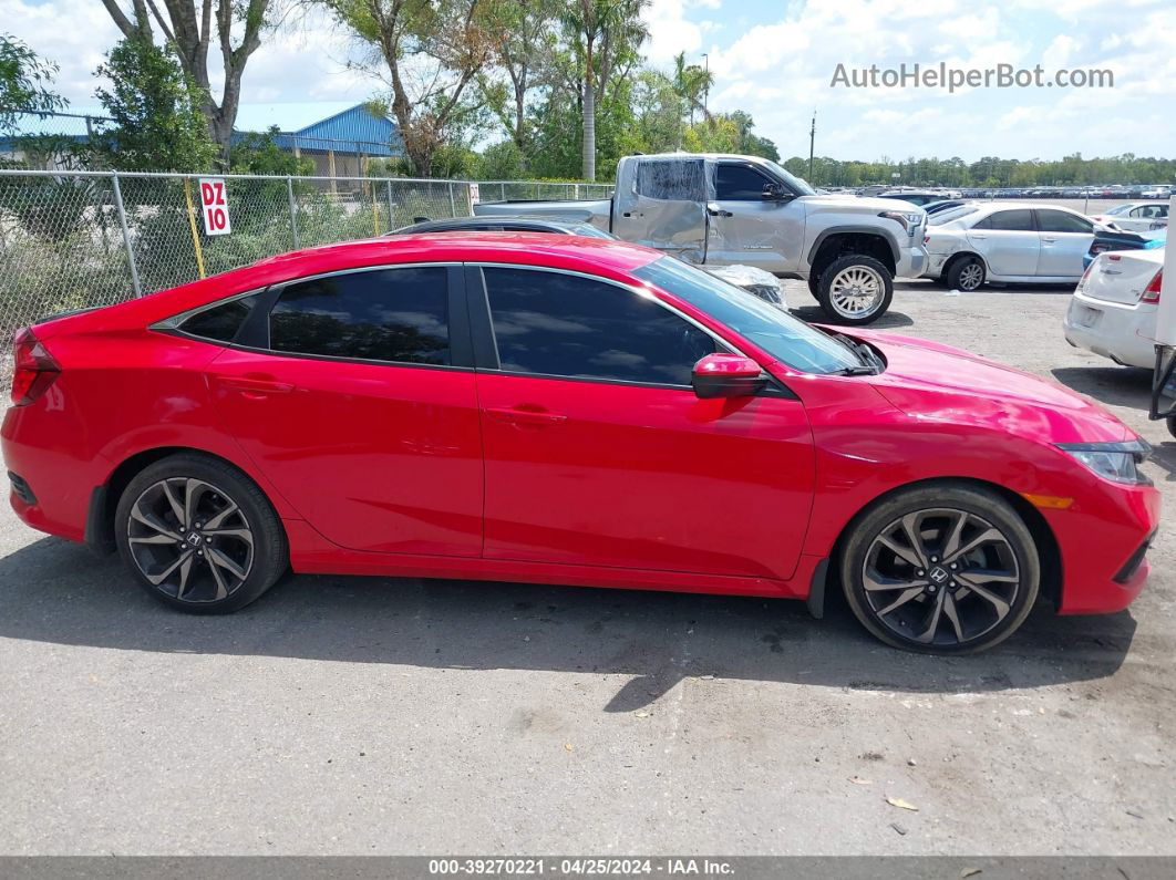 2019 Honda Civic Sport Red vin: 2HGFC2F88KH567518