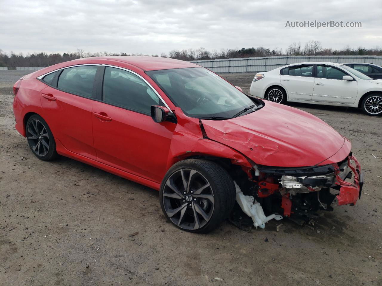 2020 Honda Civic Sport Red vin: 2HGFC2F88LH516117