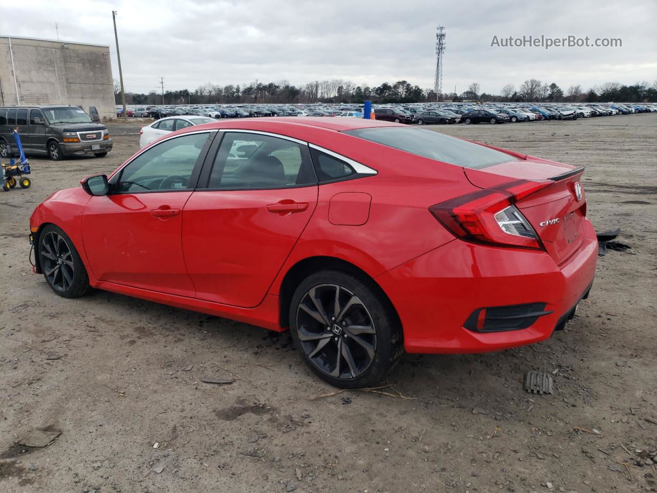 2020 Honda Civic Sport Red vin: 2HGFC2F88LH516117