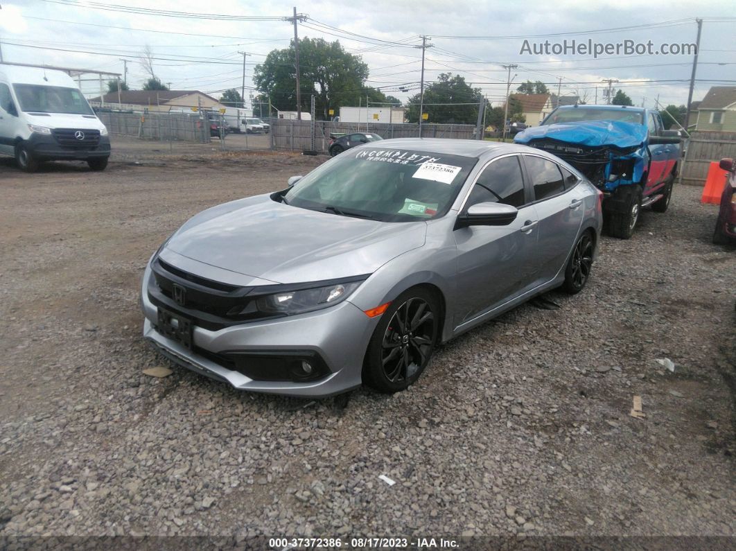 2020 Honda Civic Sedan Sport Серебряный vin: 2HGFC2F88LH542734