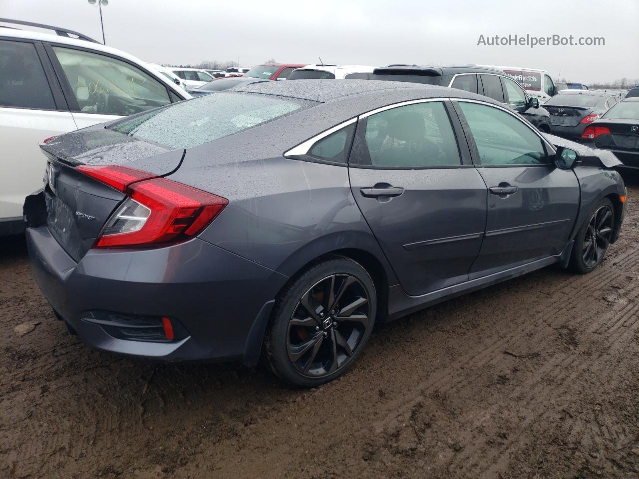 2019 Honda Civic Sport Gray vin: 2HGFC2F89KH513967