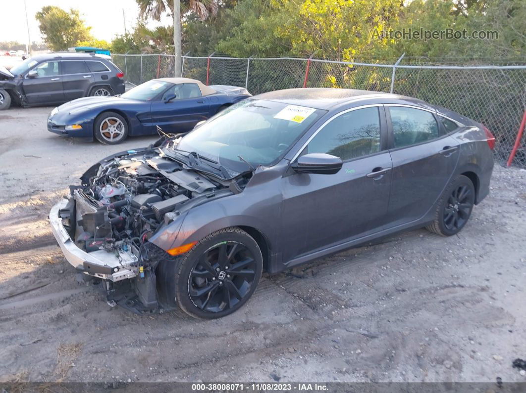 2019 Honda Civic Sedan Sport Gray vin: 2HGFC2F89KH518988