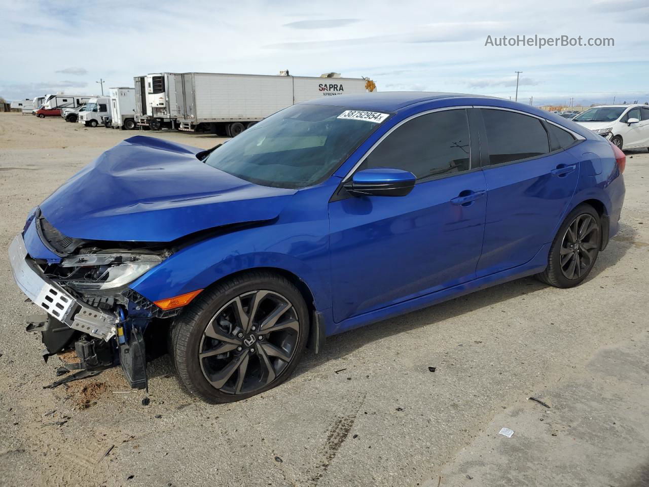 2019 Honda Civic Sport Blue vin: 2HGFC2F89KH521521