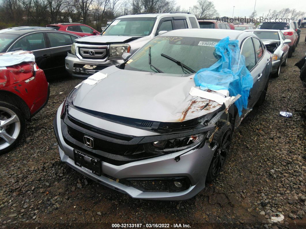 2019 Honda Civic Sedan Sport Silver vin: 2HGFC2F89KH532387