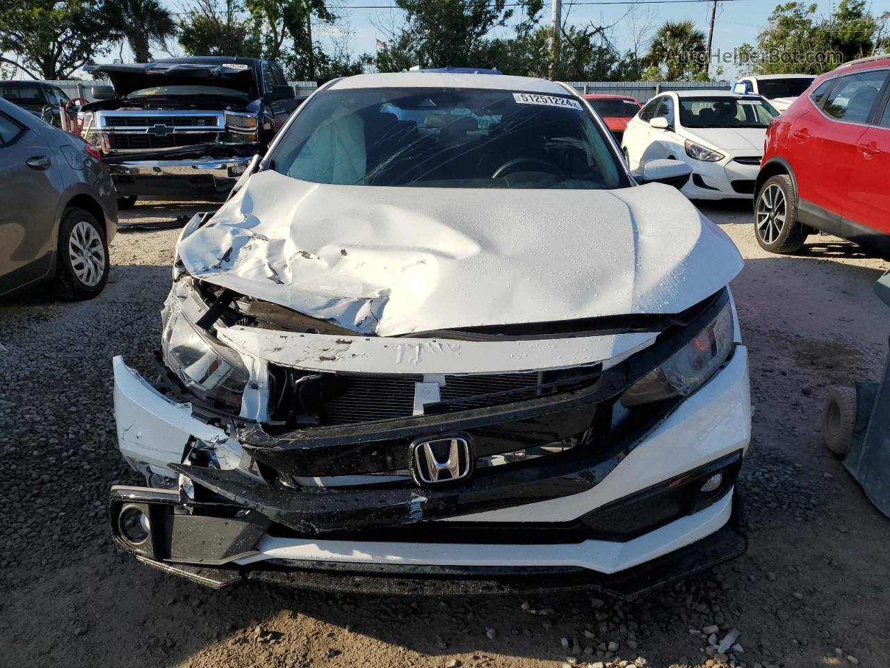 2019 Honda Civic Sport White vin: 2HGFC2F89KH559718