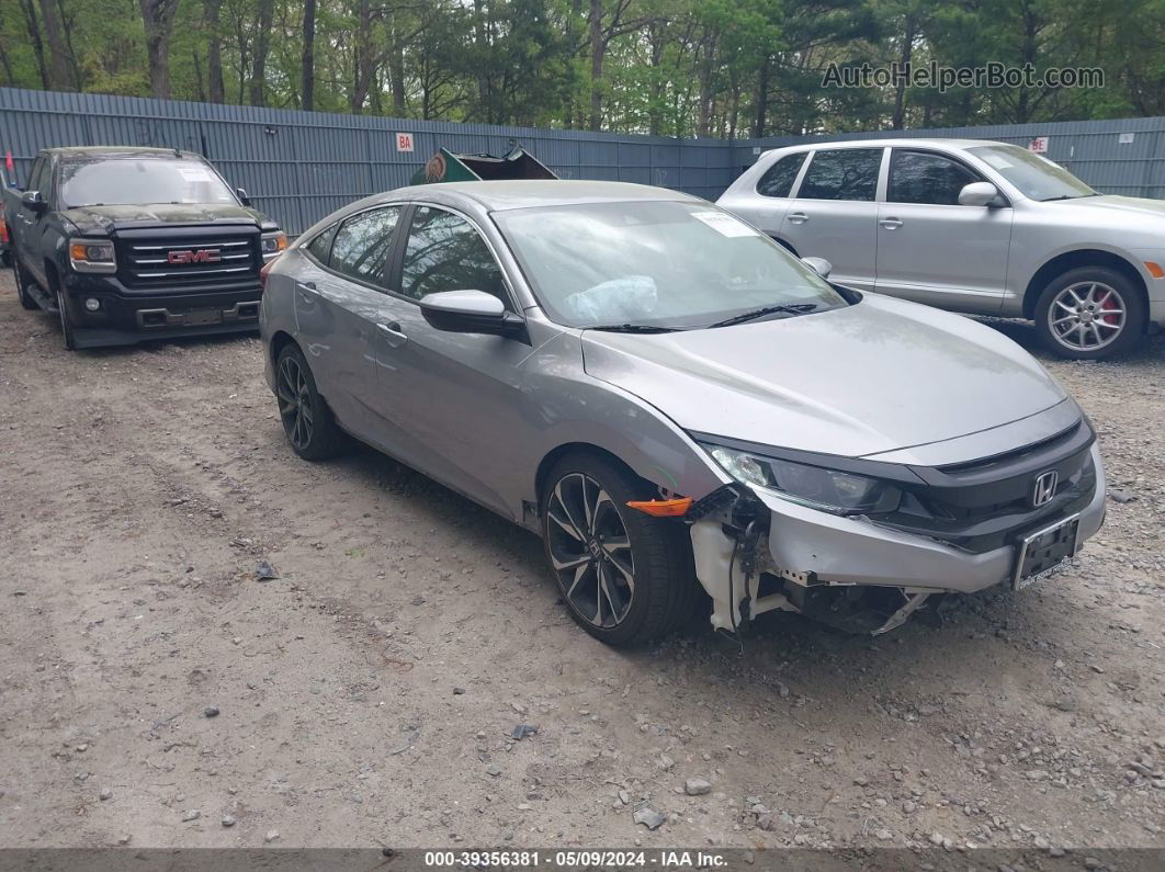 2019 Honda Civic Sport Silver vin: 2HGFC2F89KH584716