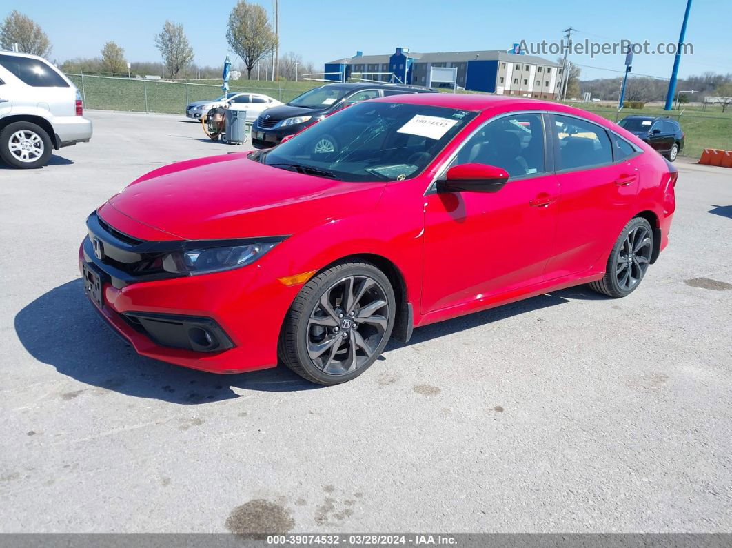 2020 Honda Civic Sport Red vin: 2HGFC2F89LH506485