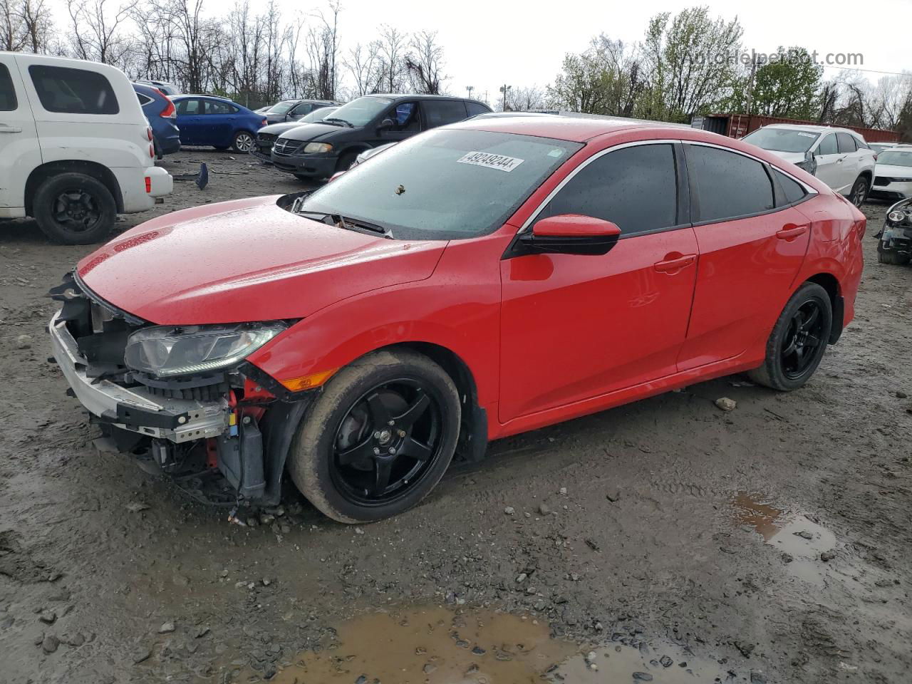 2020 Honda Civic Sport Red vin: 2HGFC2F89LH509449