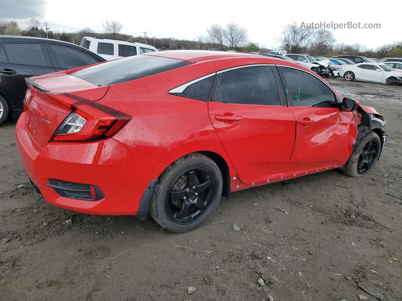 2020 Honda Civic Sport Red vin: 2HGFC2F89LH509449