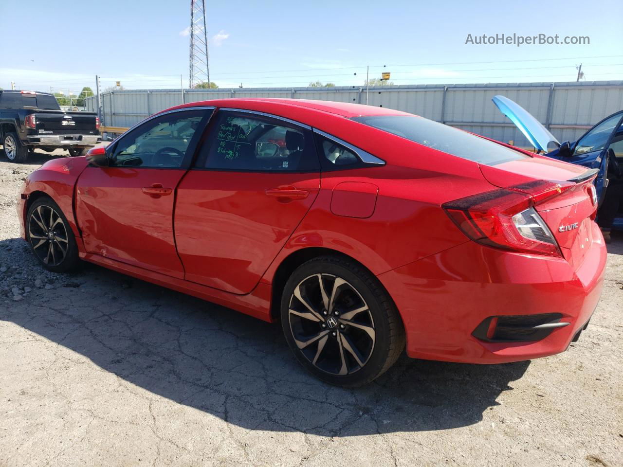 2020 Honda Civic Sport Red vin: 2HGFC2F89LH533203