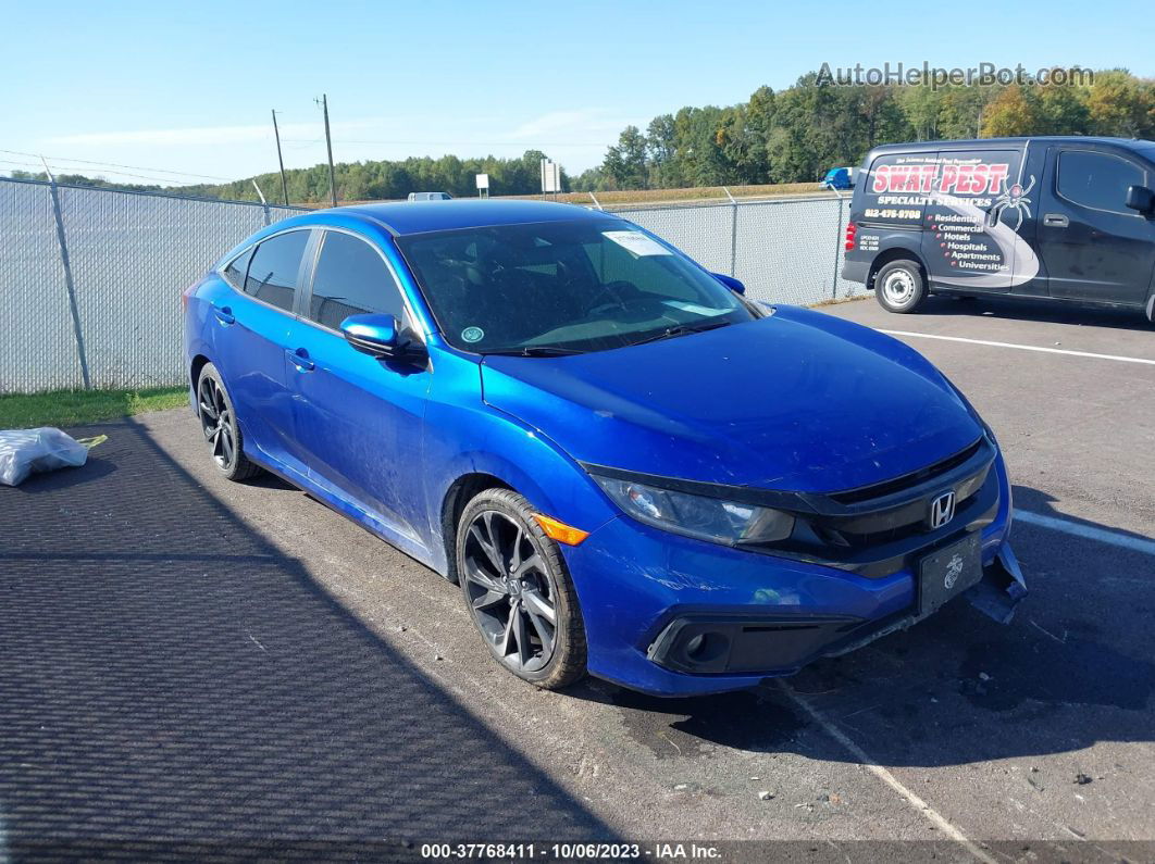 2020 Honda Civic Sport  Blue vin: 2HGFC2F89LH534738