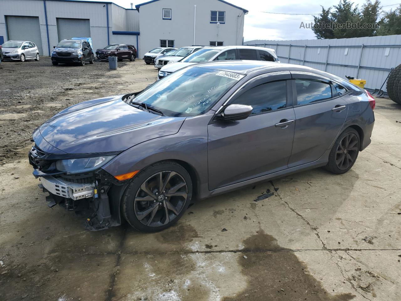 2020 Honda Civic Sport Gray vin: 2HGFC2F89LH542371