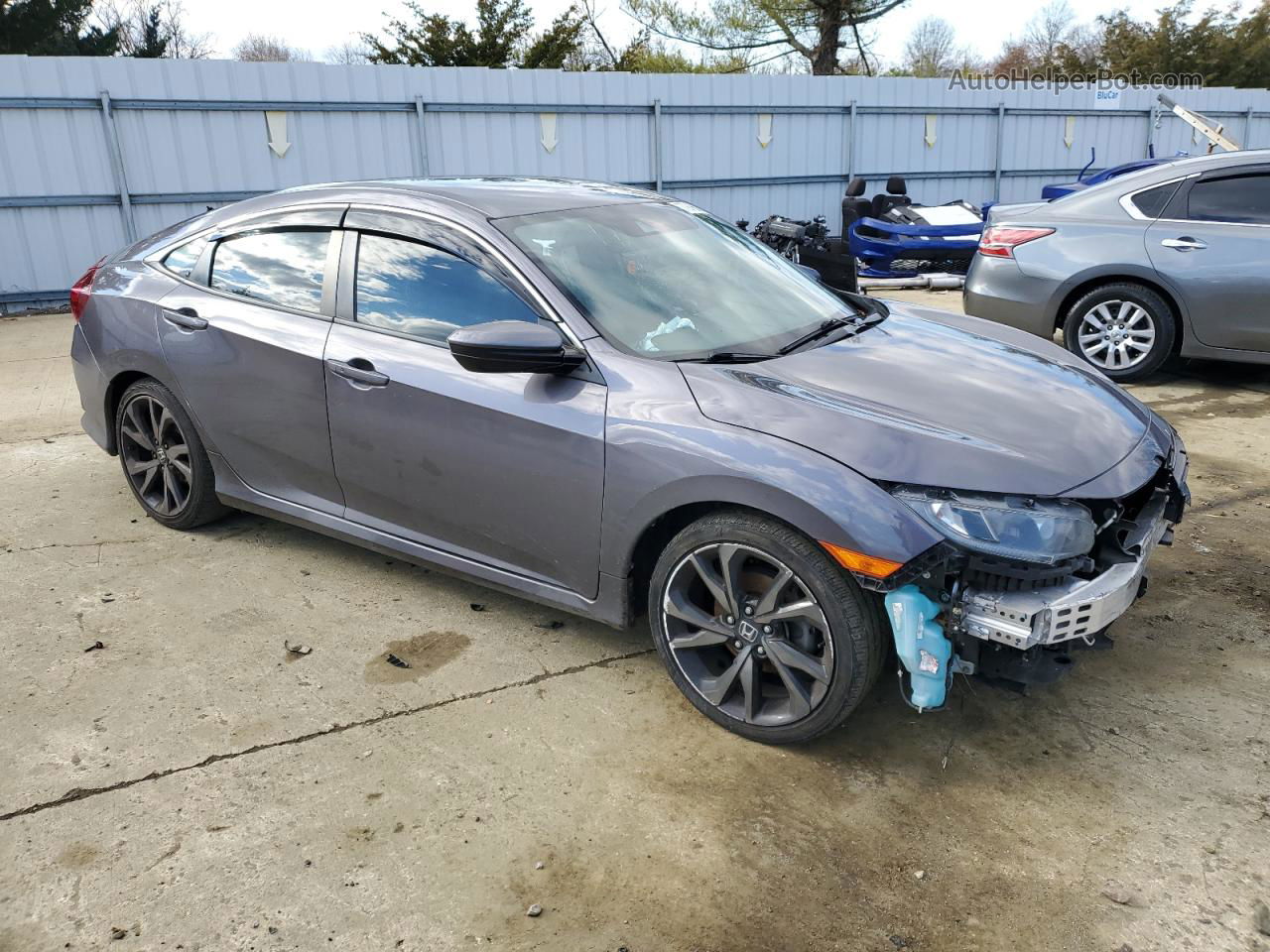 2020 Honda Civic Sport Gray vin: 2HGFC2F89LH542371