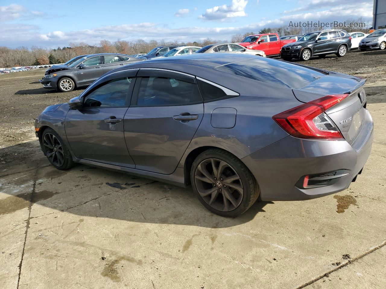 2020 Honda Civic Sport Gray vin: 2HGFC2F89LH542371