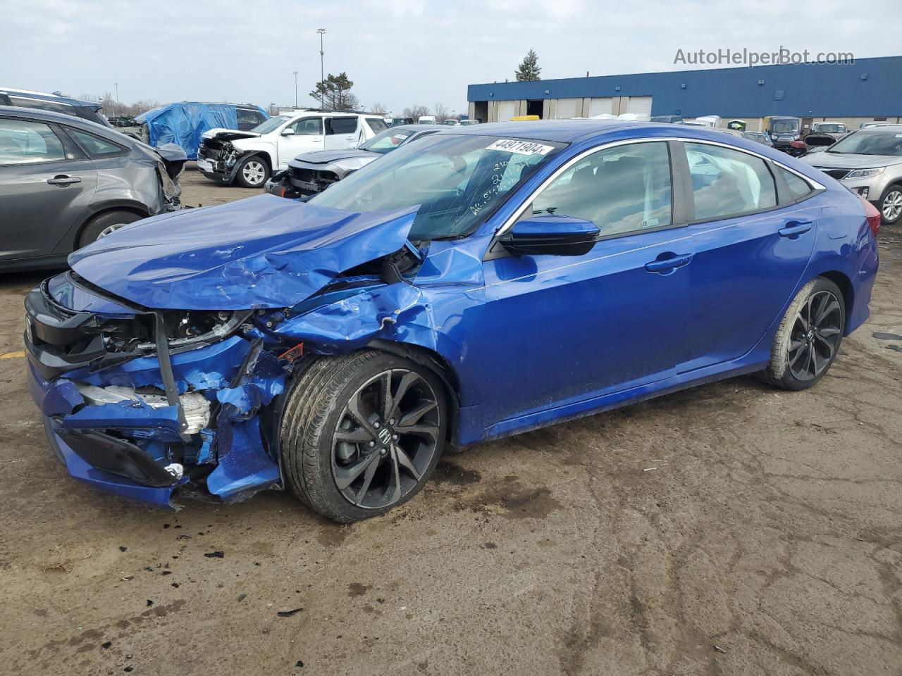 2020 Honda Civic Sport Blue vin: 2HGFC2F89LH543858