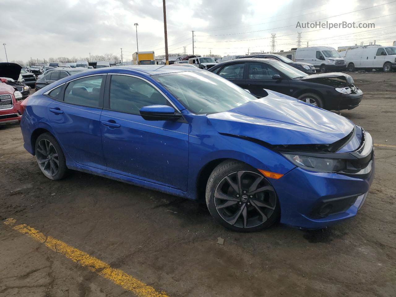 2020 Honda Civic Sport Blue vin: 2HGFC2F89LH543858