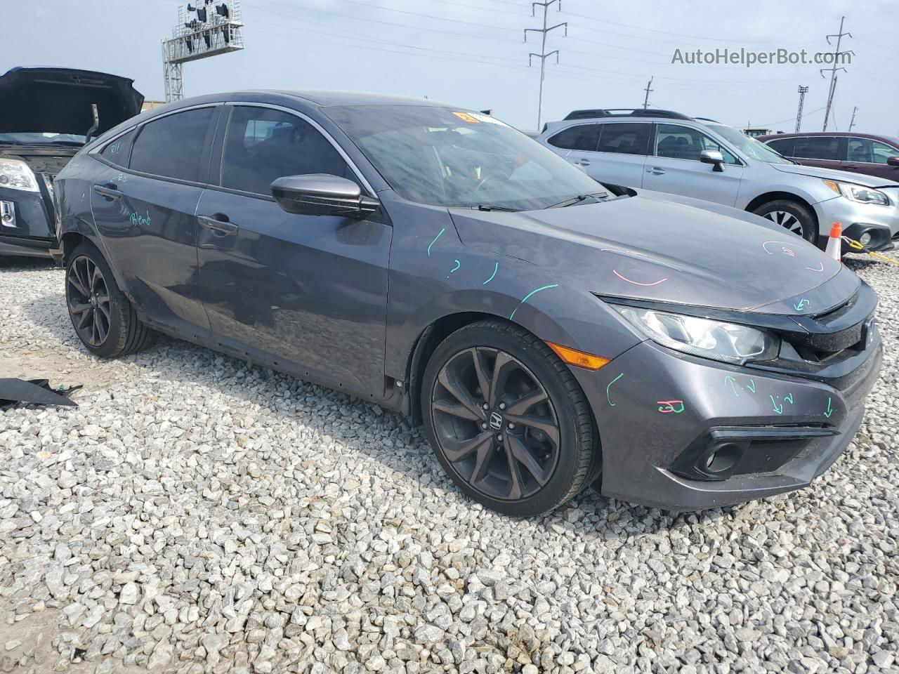 2020 Honda Civic Sport Gray vin: 2HGFC2F89LH561485