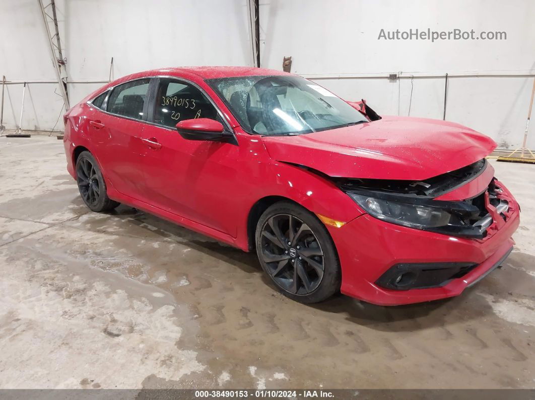 2020 Honda Civic Sport Красный vin: 2HGFC2F89LH574639