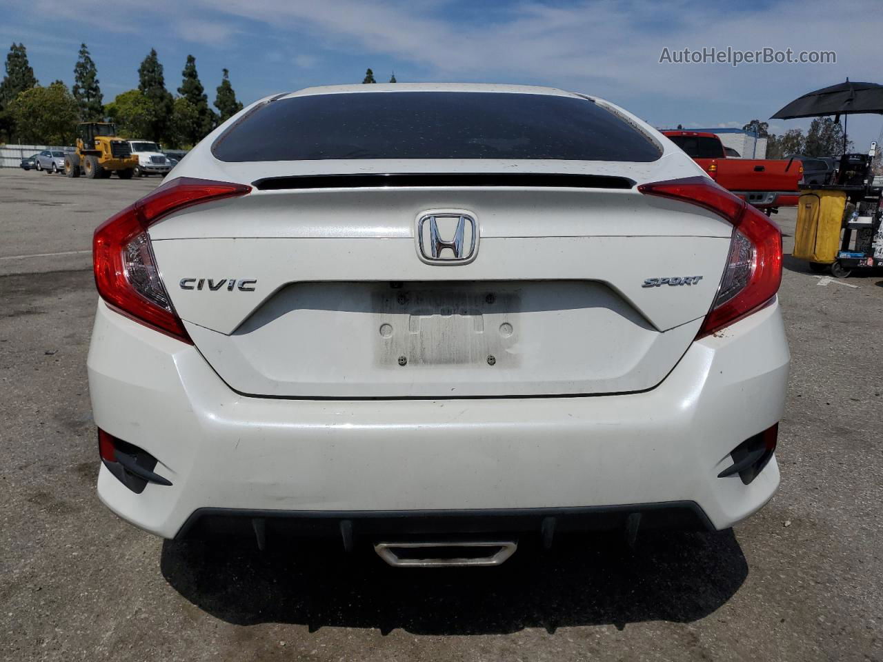 2020 Honda Civic Sport White vin: 2HGFC2F89LH577086