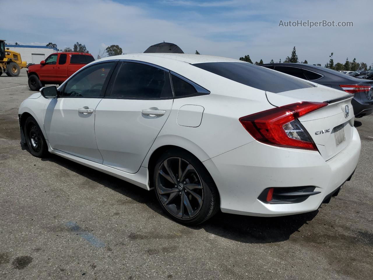 2020 Honda Civic Sport White vin: 2HGFC2F89LH577086