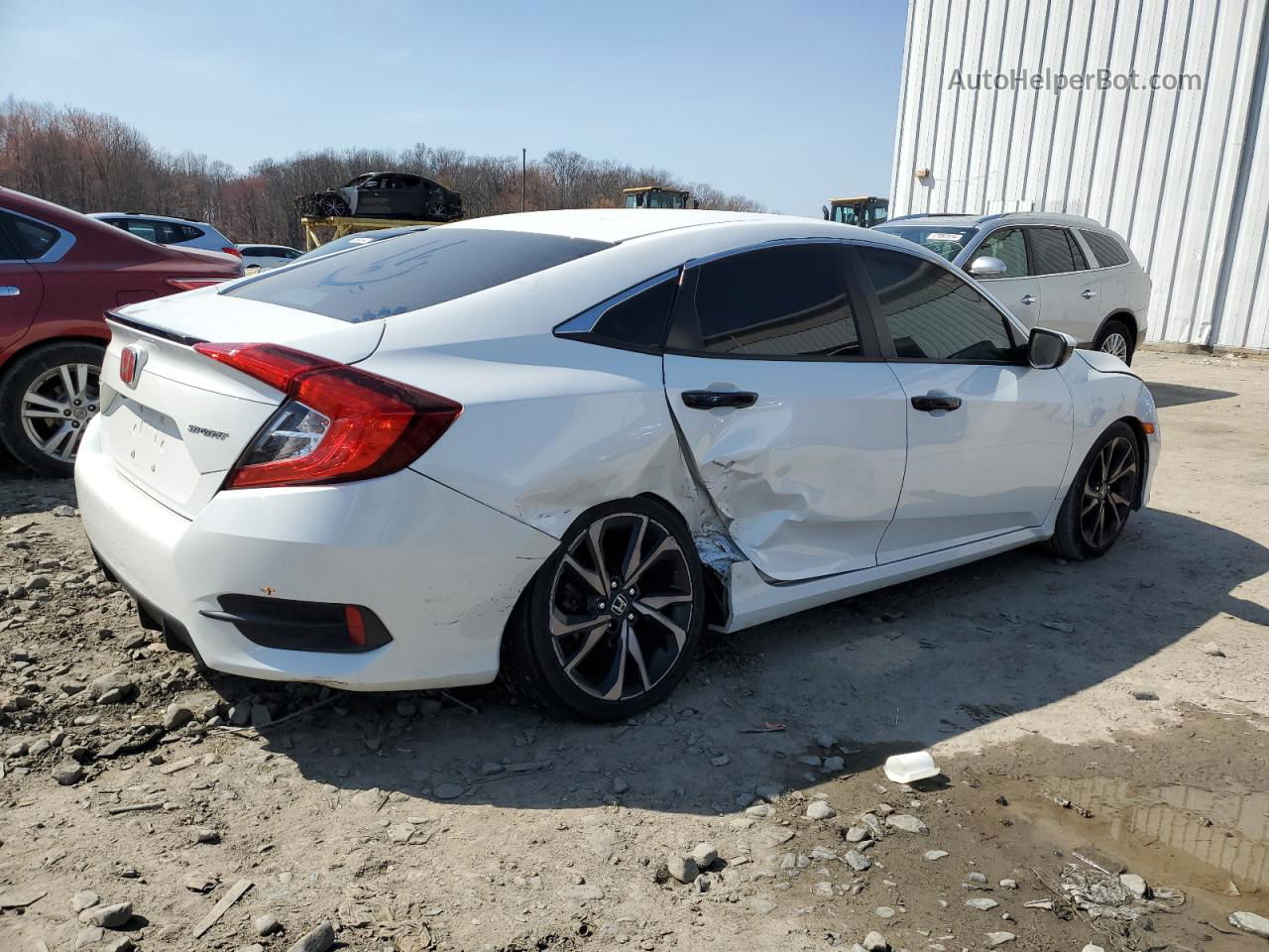 2020 Honda Civic Sport White vin: 2HGFC2F89LH586774