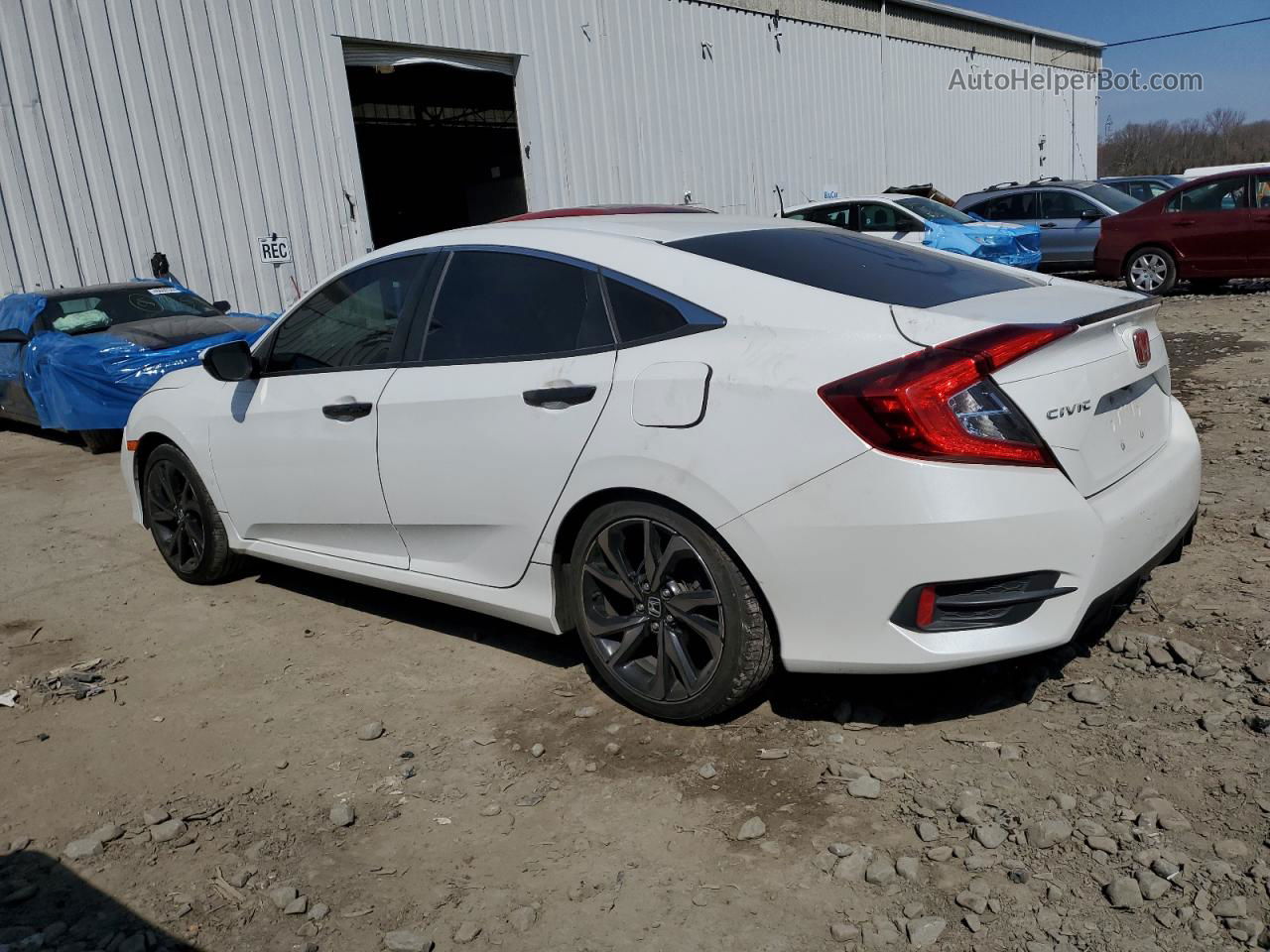 2020 Honda Civic Sport White vin: 2HGFC2F89LH586774