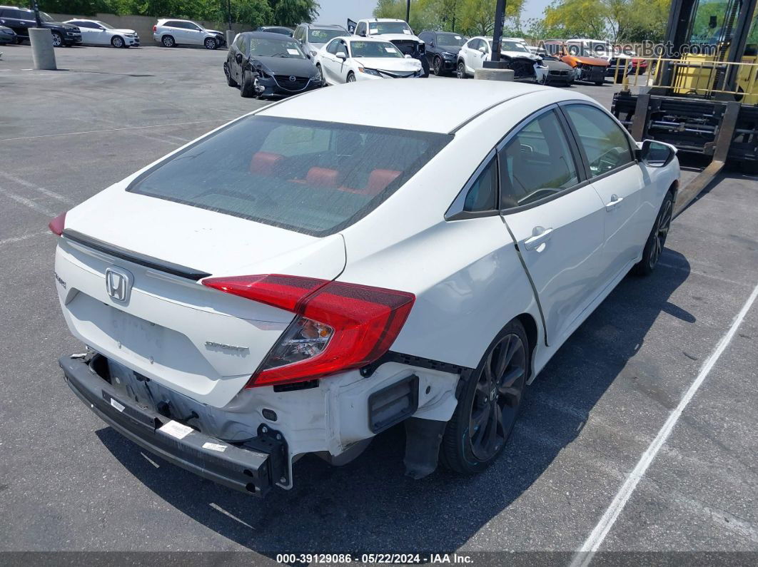 2020 Honda Civic Sport White vin: 2HGFC2F89LH596026