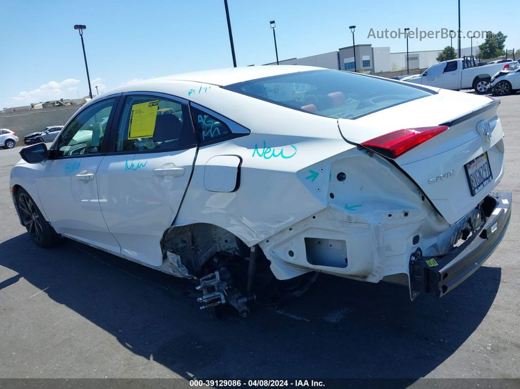 2020 Honda Civic Sport White vin: 2HGFC2F89LH596026