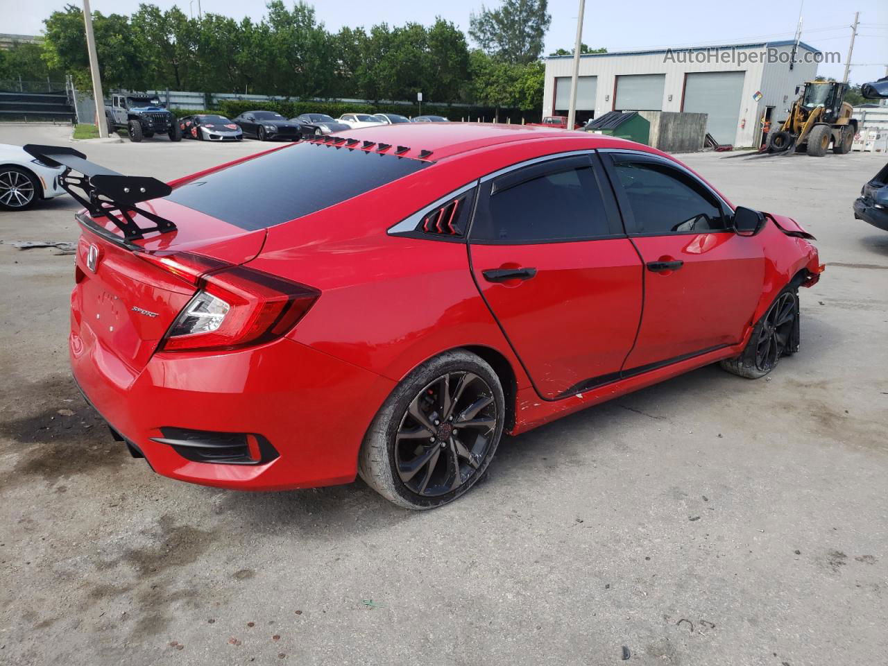 2020 Honda Civic Sport Red vin: 2HGFC2F89LH598875