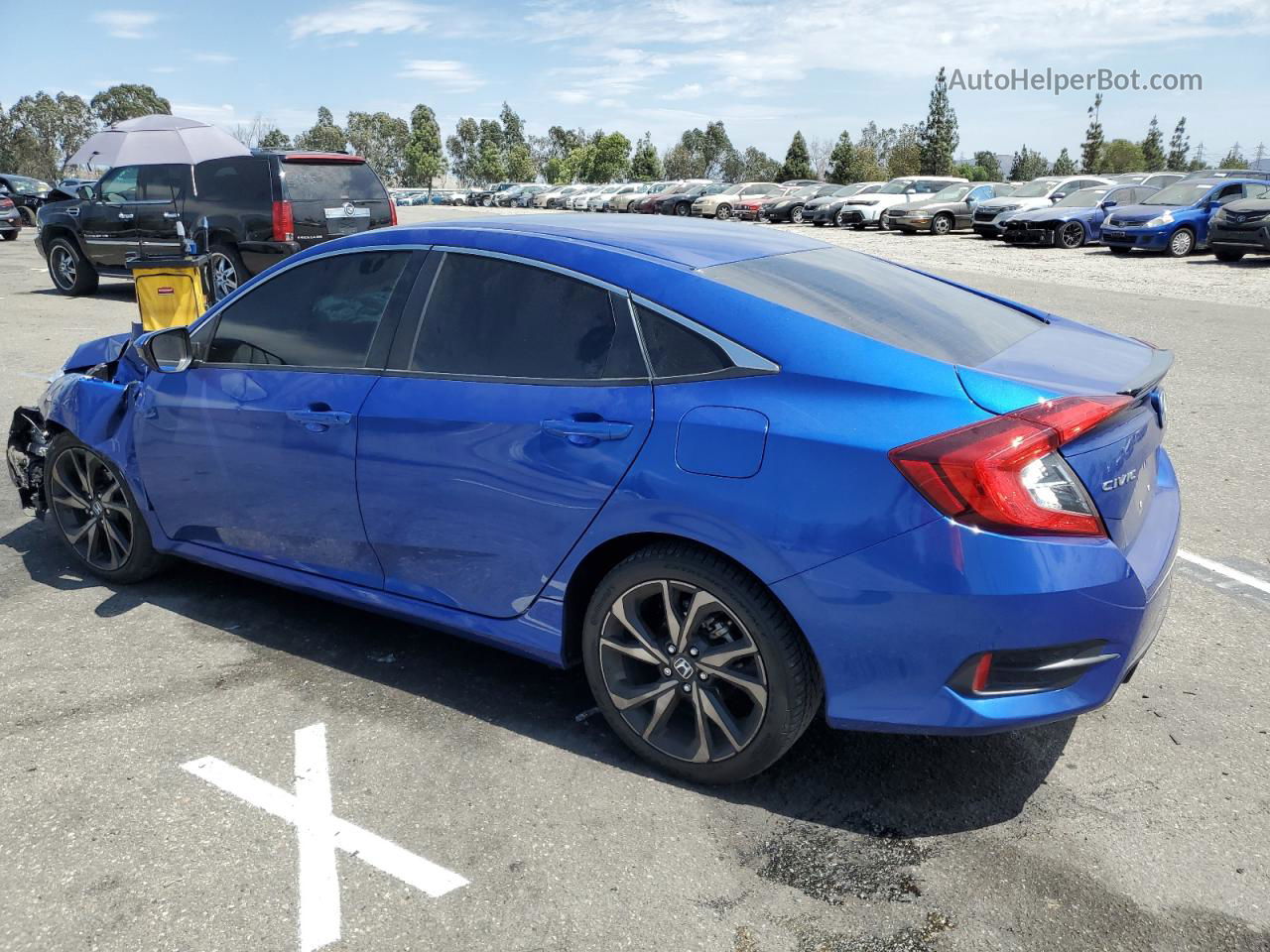 2020 Honda Civic Sport Blue vin: 2HGFC2F89LH600561