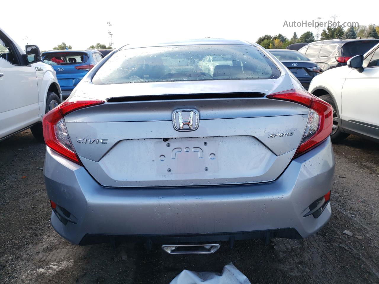 2019 Honda Civic Sport Серебряный vin: 2HGFC2F8XKH532379