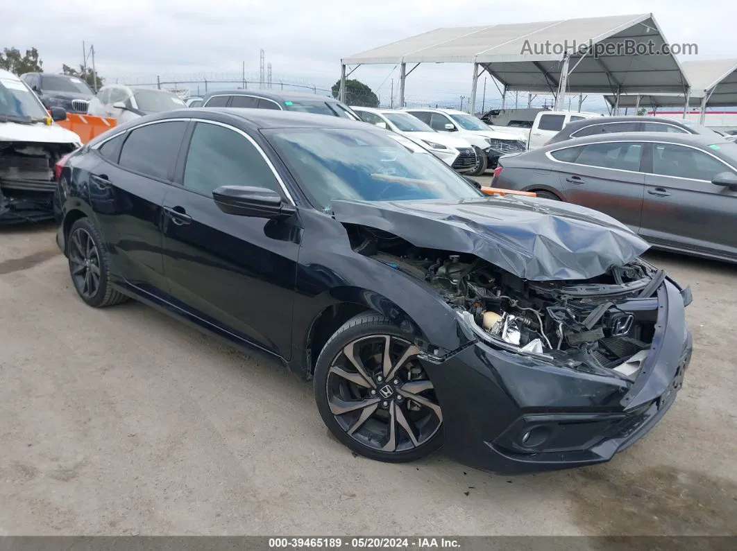 2019 Honda Civic Sport Black vin: 2HGFC2F8XKH539591