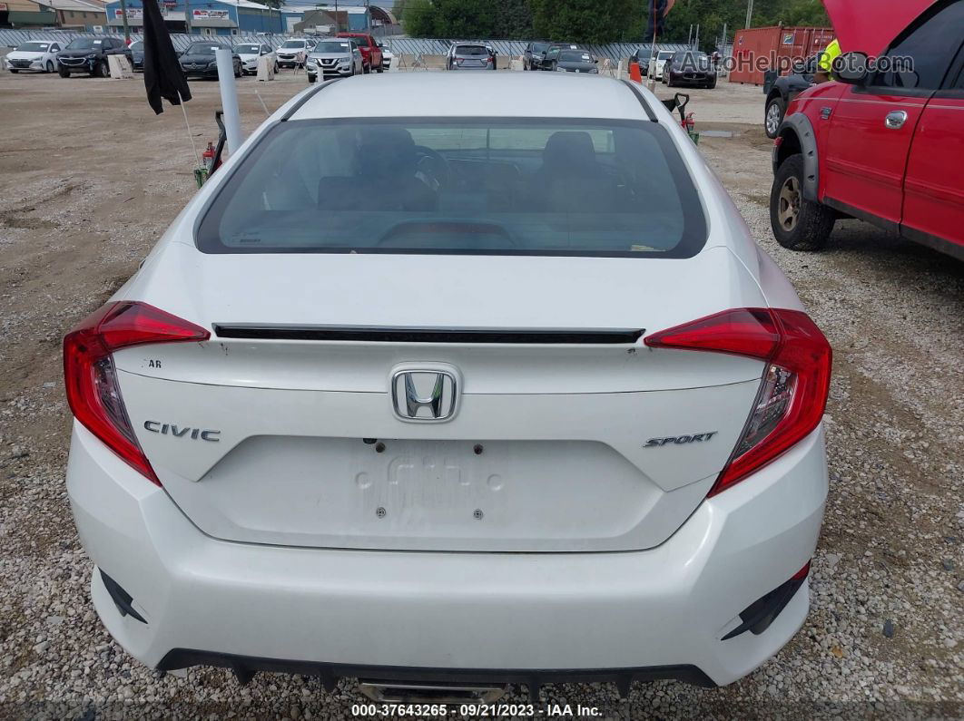 2019 Honda Civic Sport White vin: 2HGFC2F8XKH557945