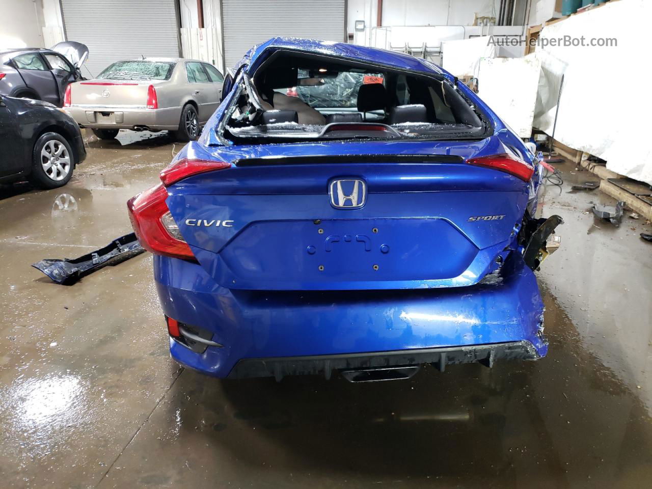 2019 Honda Civic Sport Синий vin: 2HGFC2F8XKH586569