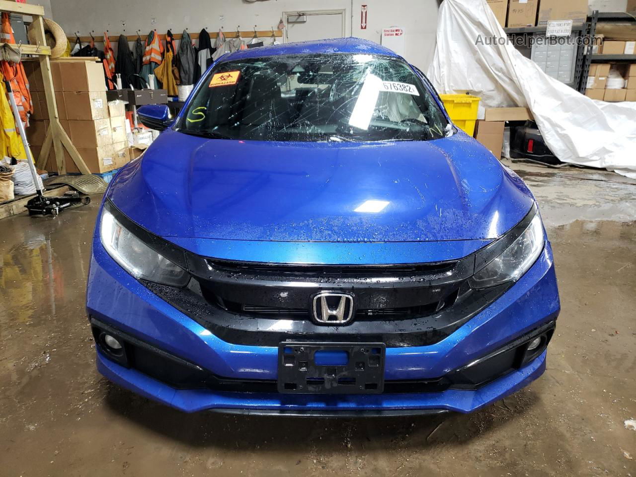 2019 Honda Civic Sport Синий vin: 2HGFC2F8XKH586569