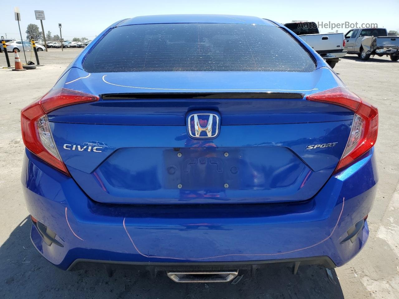 2020 Honda Civic Sport Синий vin: 2HGFC2F8XLH559101